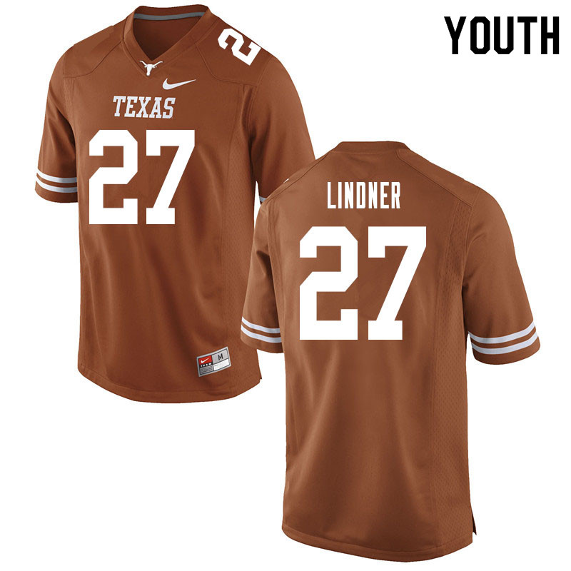 Youth #27 Zach Lindner Texas Longhorns College Football Jerseys Sale-Orange